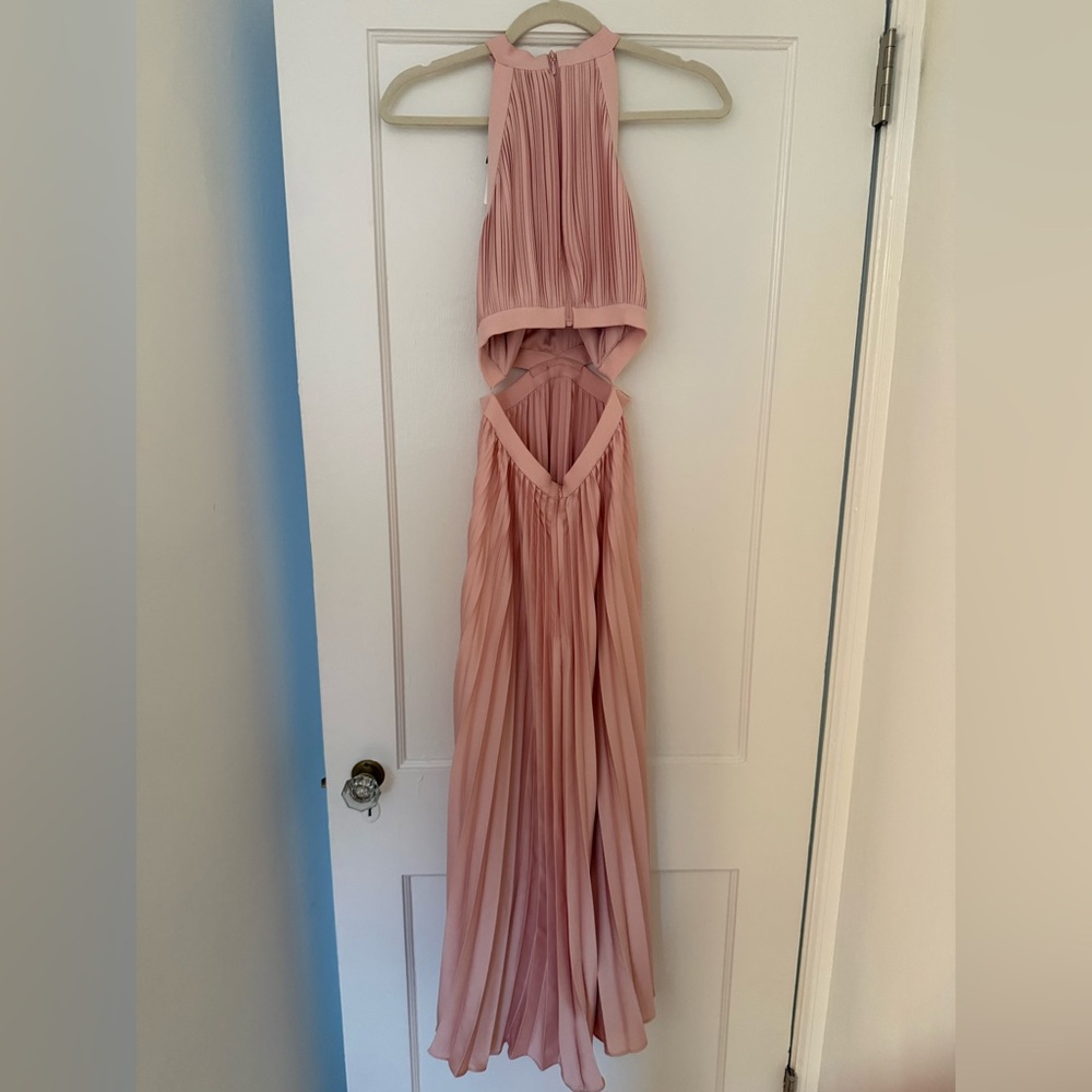 NWT Maje Pleated Pink Dress Size 38. - Picture 9 of 11